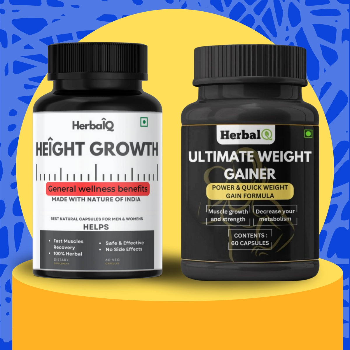HerbalQ Ultimate Body Growth Combo (Height + Weight Pack)